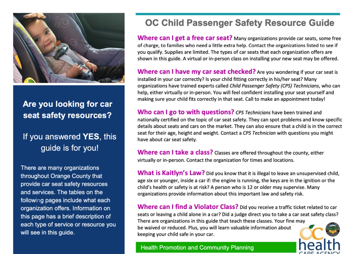 Child Passenger Safety AAP Orange County